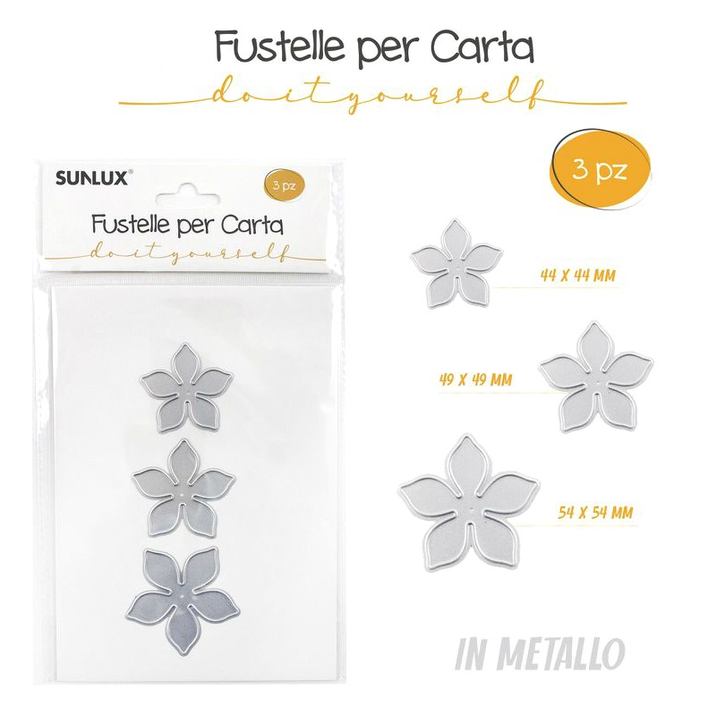 FUSTELLA METALLICA SUNLUX FIORI 3 PZ – C'era una volta creazioni Pomezia  Roma